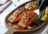 Sticky Honey Garlic Glazed Salmon