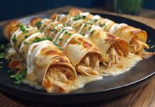 Baked Cream Cheese Chicken Taquitos