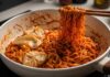 Spicy Ramen with Dumplings